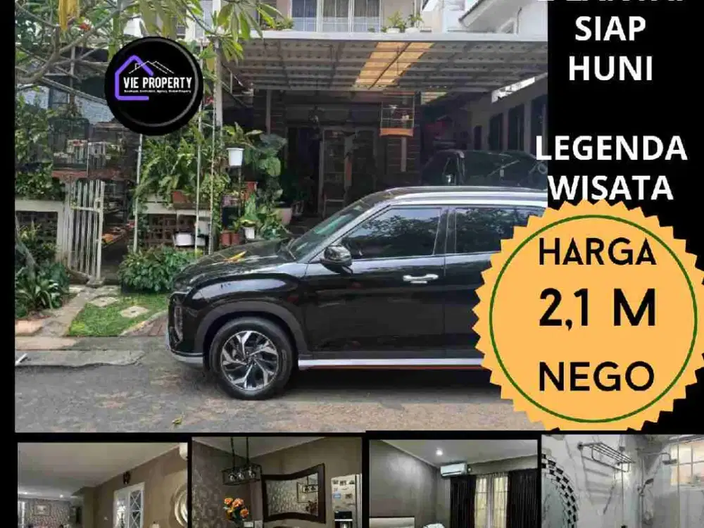 Dijual cepat rumah rapi 2 lantai tanah luas di Legenda Wisata Cibubur