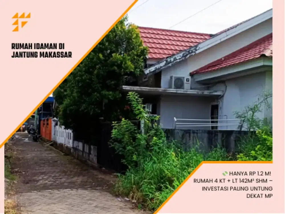 IDAMAN KELUARGA! RUMAH TIPE LUAS 100/142 (4 KT) SHM. JANGAN SALAH PILIH!