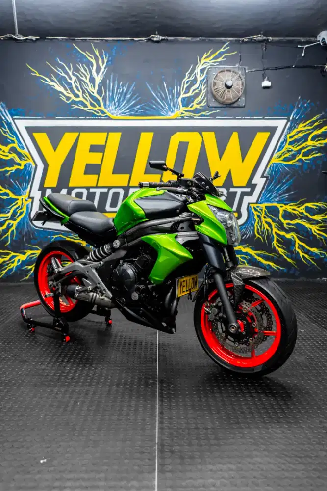 [YMS] Kawasaki ER6N 2013 Hijau Mint Condition Free Motul