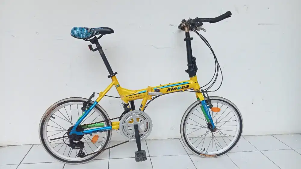 Sepeda lipat Alloy langka, Aleoca Pedaggio 20 2x7 Speed