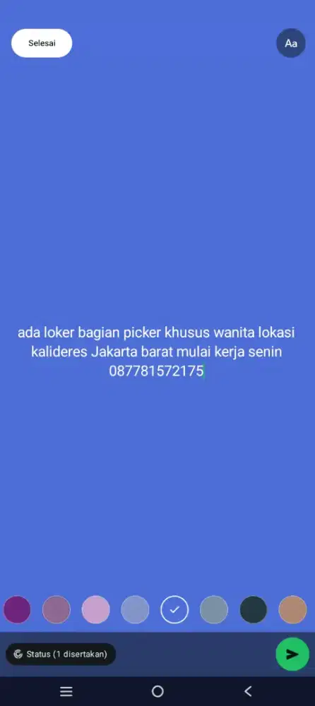 lowongan pekerjaan bagian picker khusus wanita