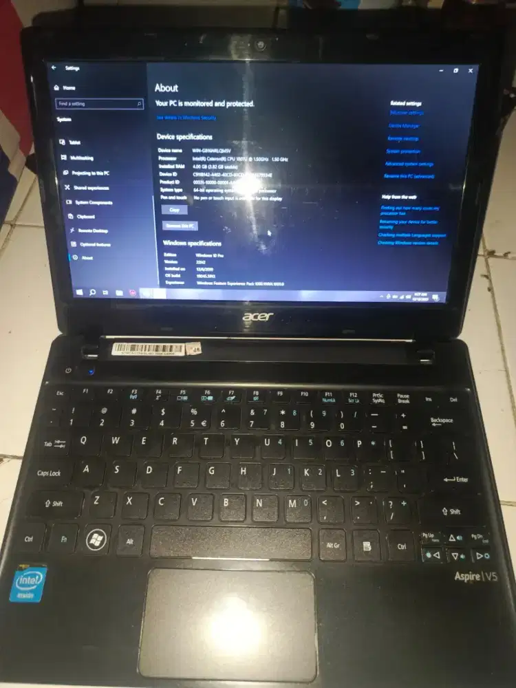 Notebook Acer v5 131 4/320 GB
