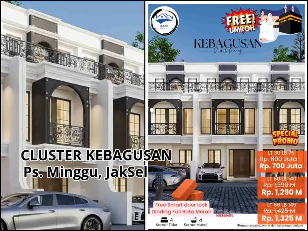 Jual Rumah American Classic Cluster Kebagusan Pasar Minggu