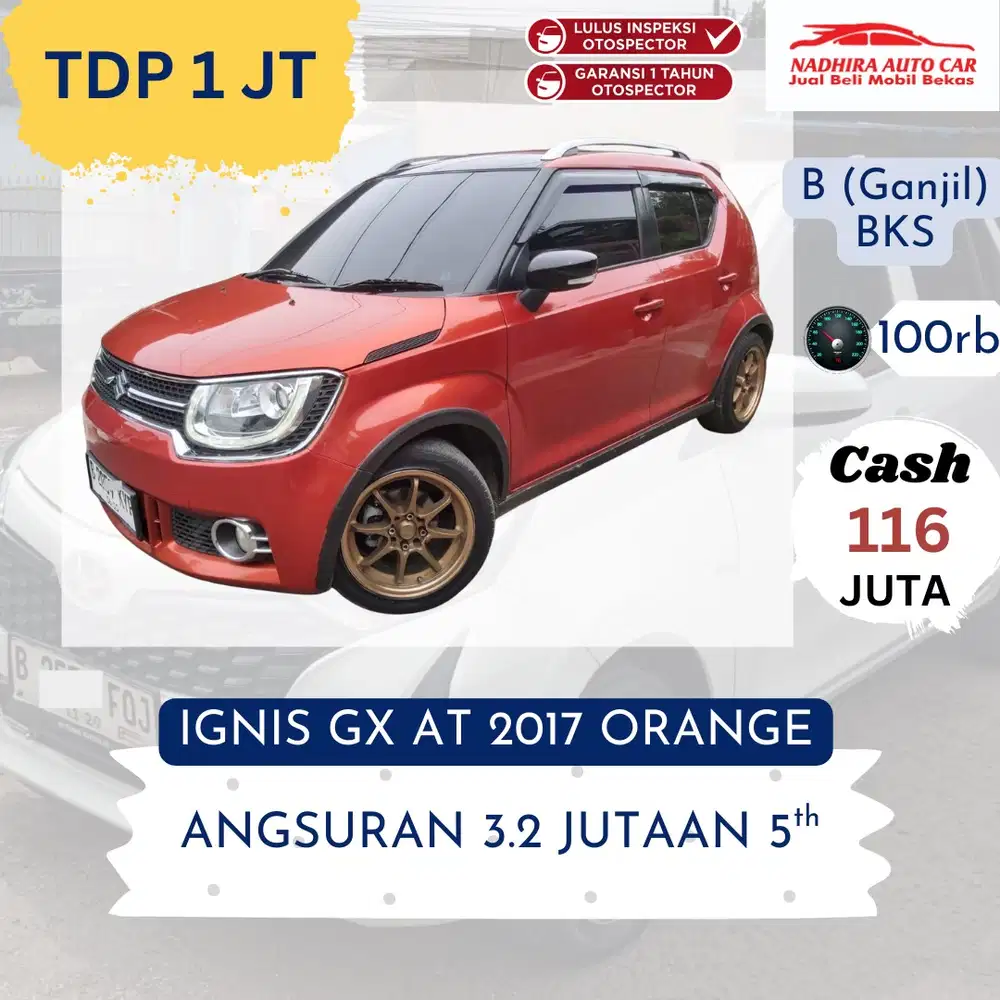 Kredit Dp Cuma 1 Juta Aja Ignis GX AT 2017 Orange