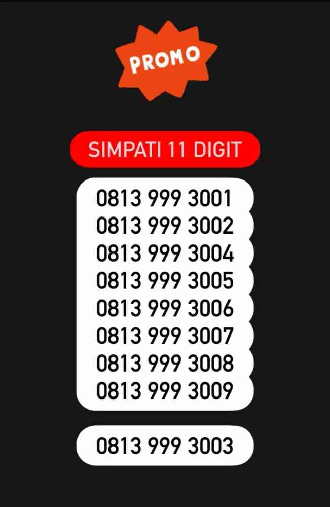 Simpati 11 digit nomor cantik kartu perdana telkomsel 5g termurah