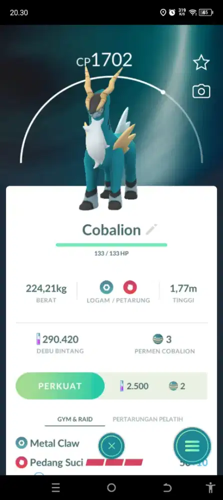 Akun pokemon go legenda level 36