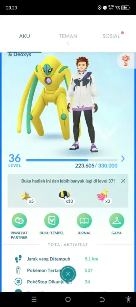 Akun pokemon go level 36 sesuai foto