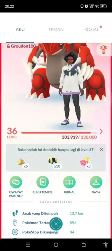 Akun pokemon go 
Login Gmail level 36