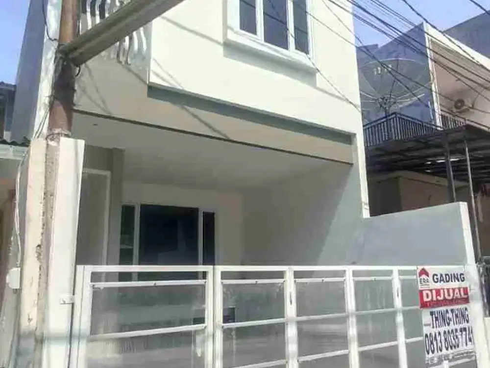 Jarang ada!!Jual rumah baru di bcs jalanan 1 mobil 5x15 timur