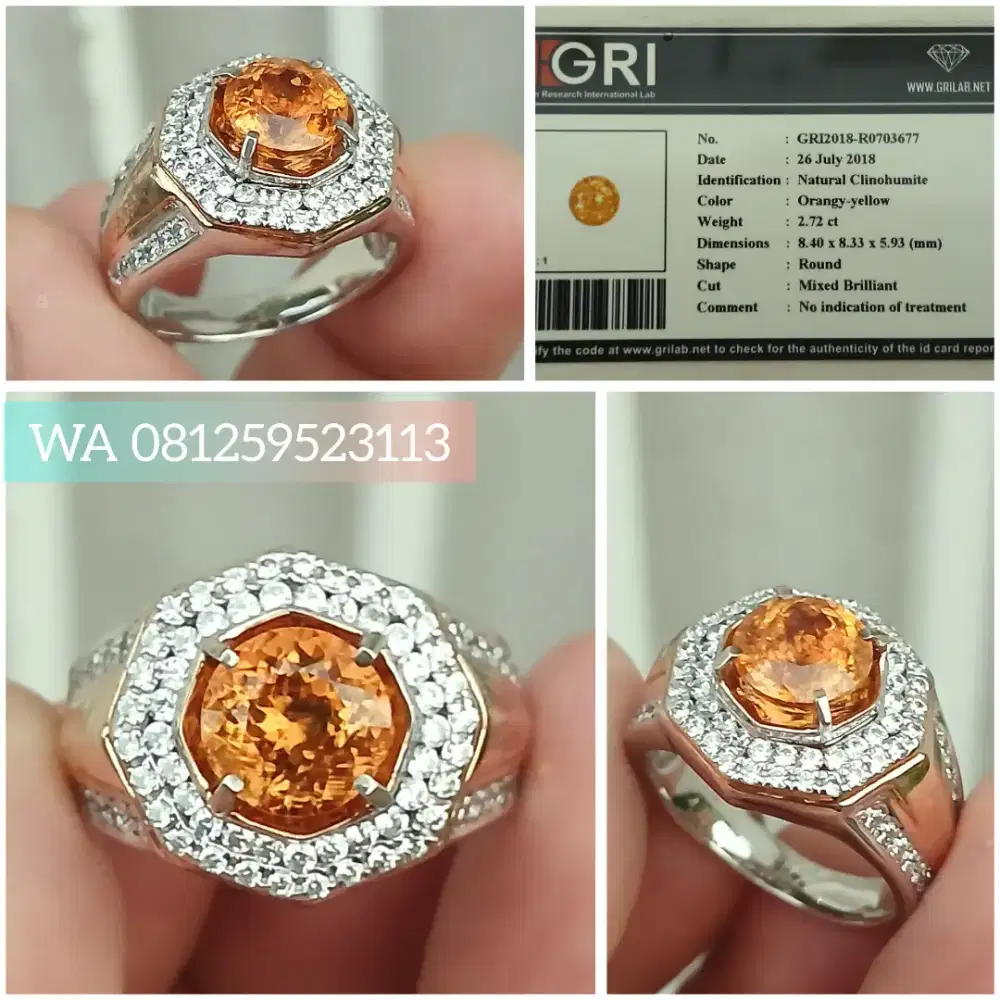 (RARE GEMSTONE) Clinohumite 2.72cts Top Kristal Bling² HQ