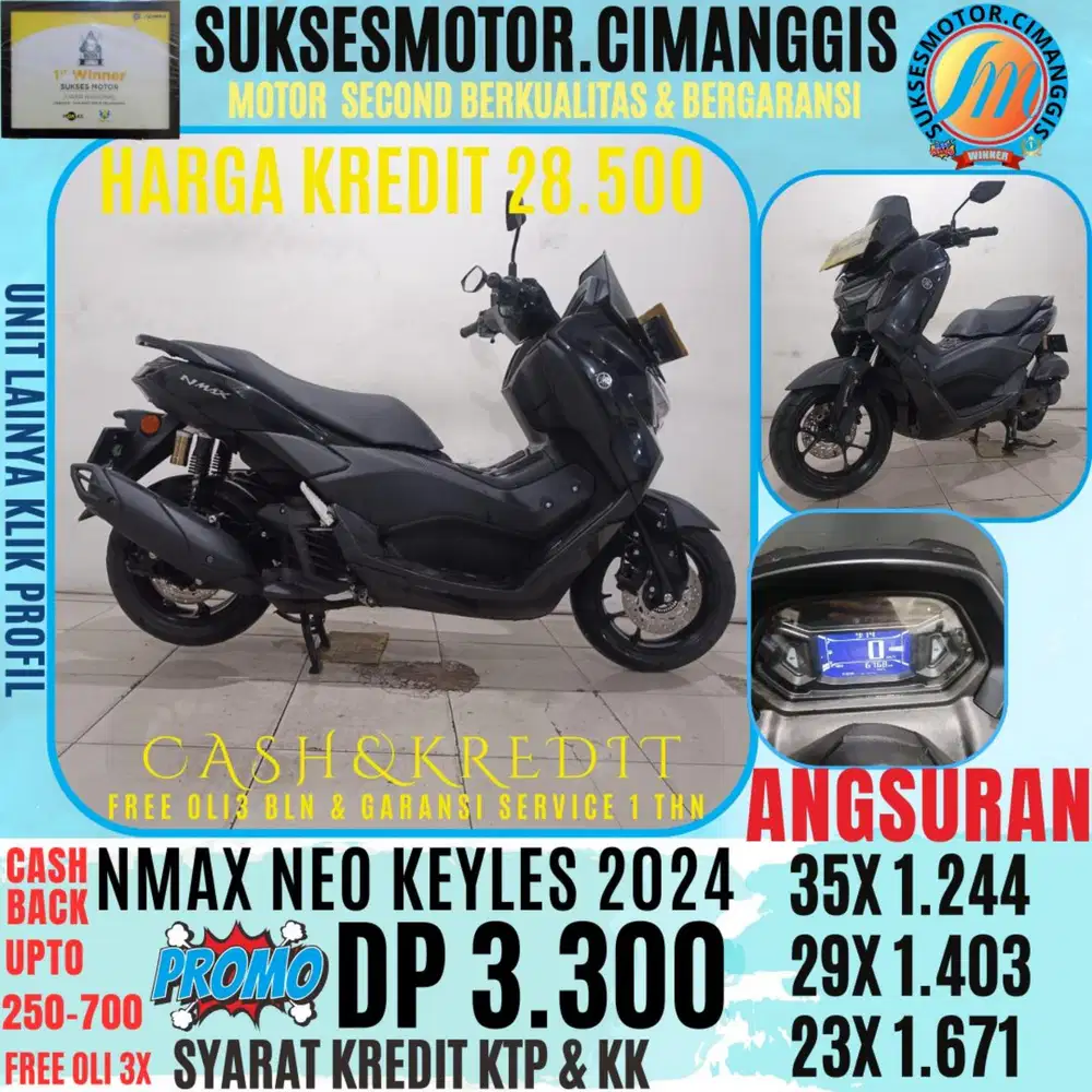 NMAX NEO S KEYLES CASHBACK UPTO 700 RIBU FREE OLI3BLN