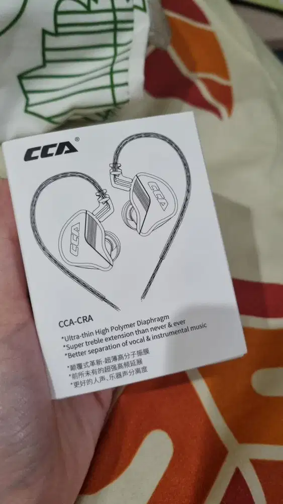 Head set CCA CRA Hifi in ear metal earphone with mic garanasi 1 taun