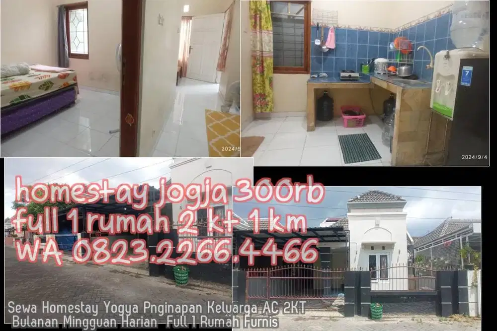 Sewa Homestay Yogya Pnginapan Keluarga AC 2KT Bulanan Mingguan Harian