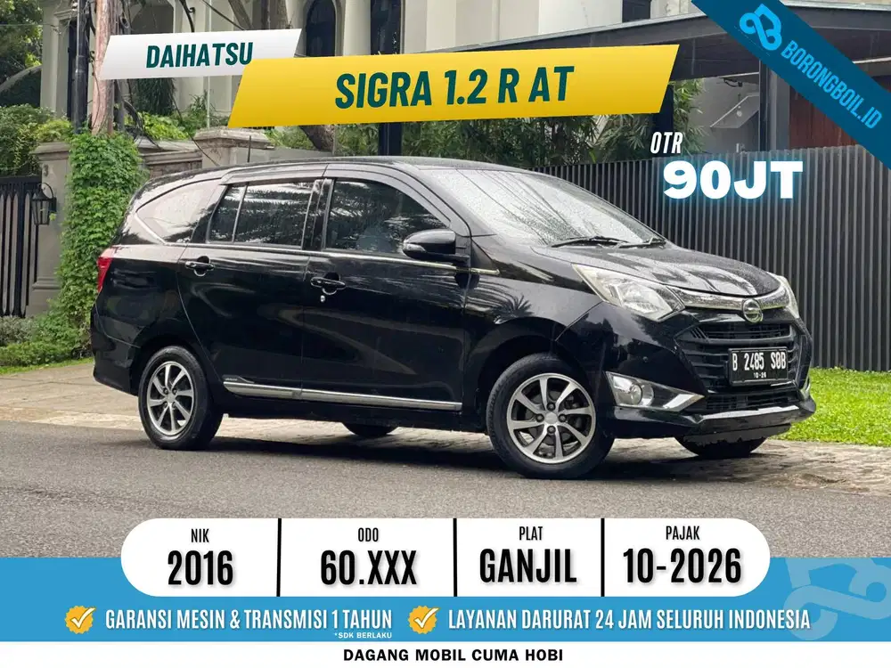 Low KM | Daihatsu Sigra 1.2 R Metik 2016 Hitam