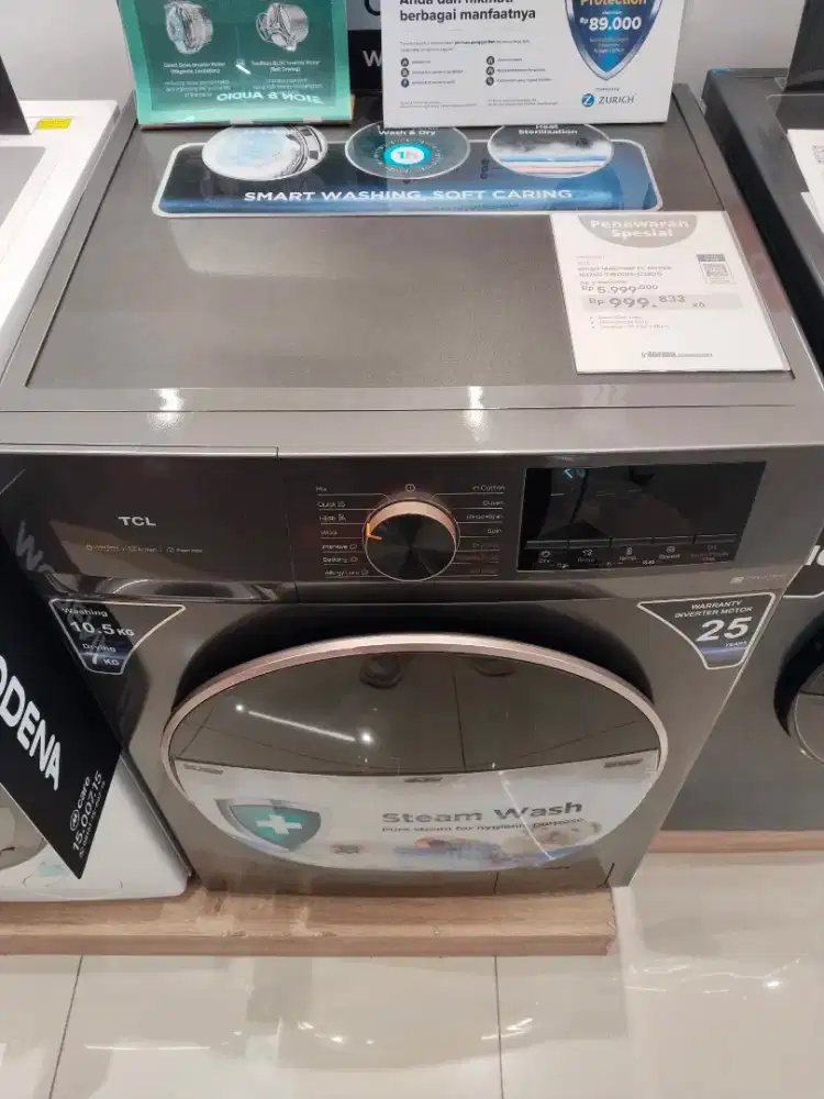 MESIN CUCI TCL FRONT LOAD 10KG