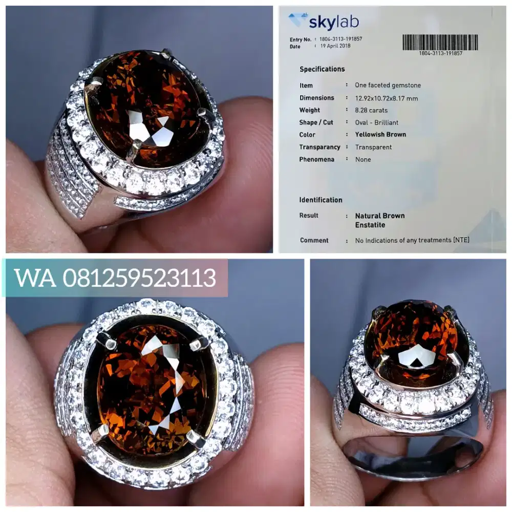 (RARE GEMSTONE) Enstatite 8.28cts Top Crystal Material SkyLab Serty