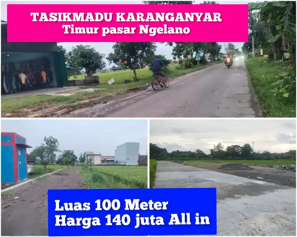 Tanah Dekat Jln Raya Ngijo Timur Pasar Nglano