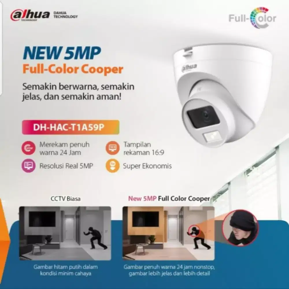 paket cctv dahua full color 5mp