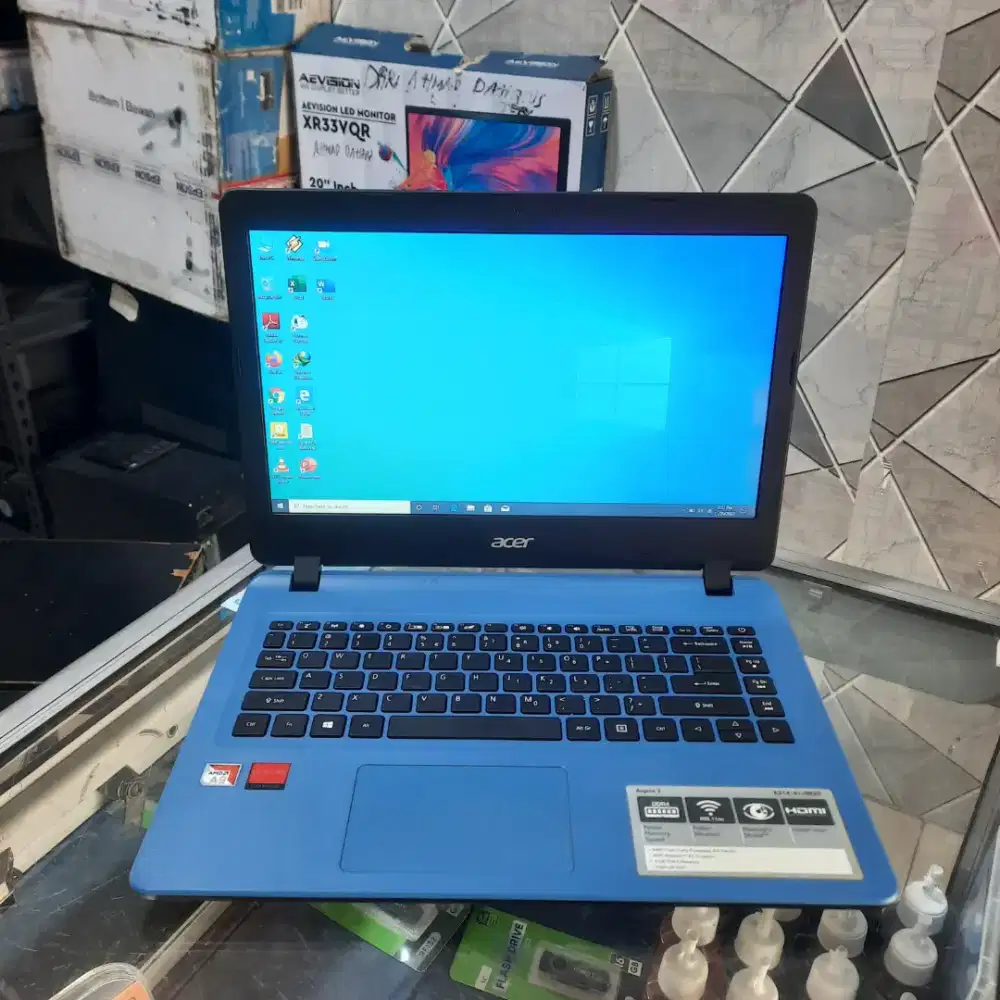 Acer A314-41, AMD A9-9420e, RAM 4GB, SSD 256GB, Layar 14 inch