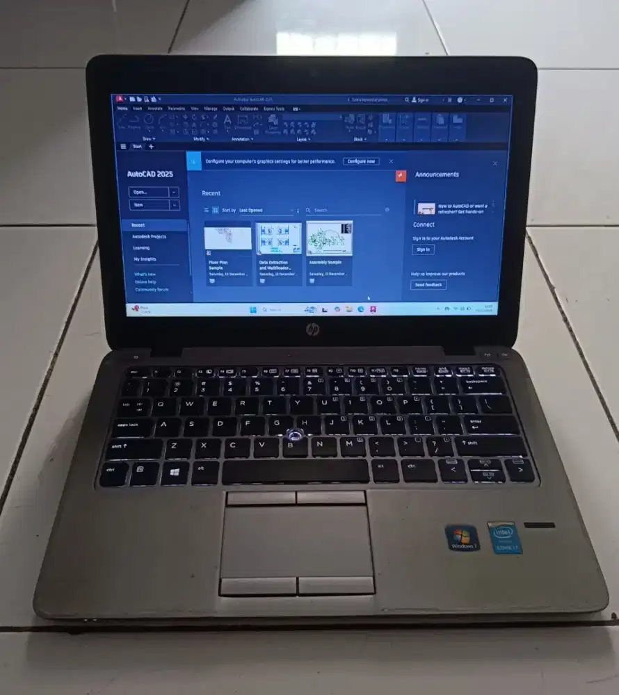 Laptop hp core i7 gen 5,ram 8/ssd 512,slim,all normal,batre 4jam