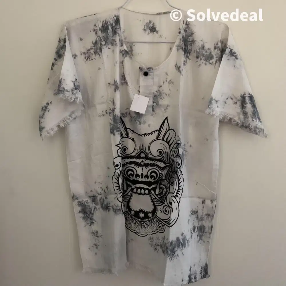 Kaos Barong Bali Putih