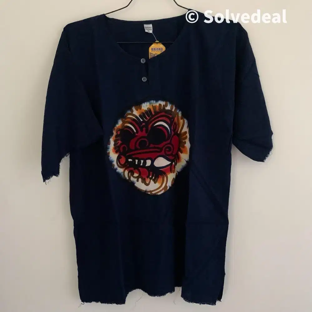 Kaos Barong Bali Navy Biru