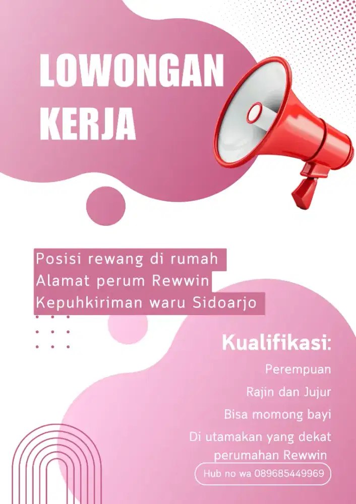 Lowongan rewang rumah