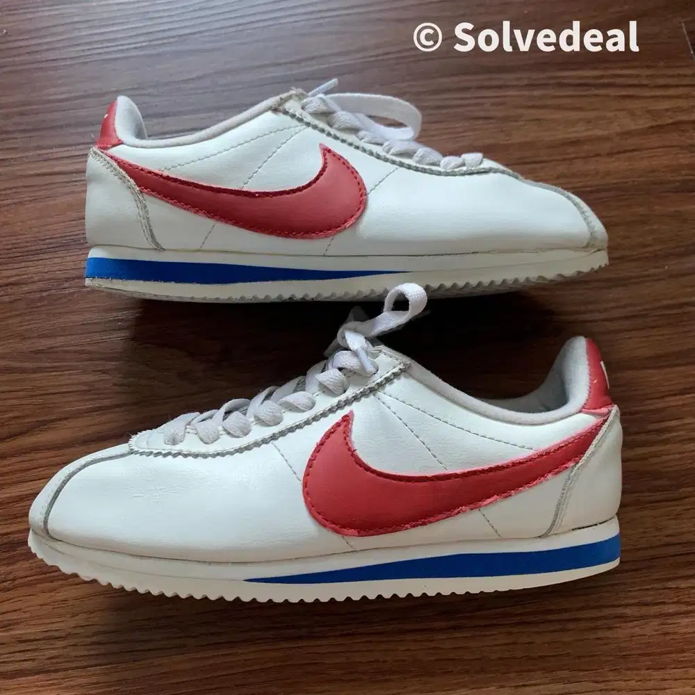 Sepatu Nike Classic Cortez Forrest Gump White Red - Original