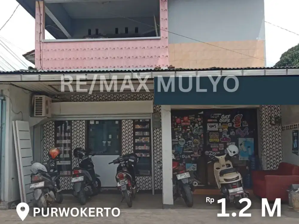 Dijual Rumah + Ruko 2 Lantai Dekat Jalan Besar Wilayah Purwokerto