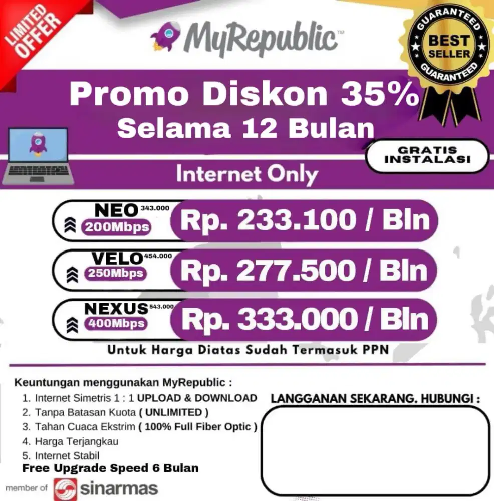 Promo internet myrepublic WiFi Myrepublic