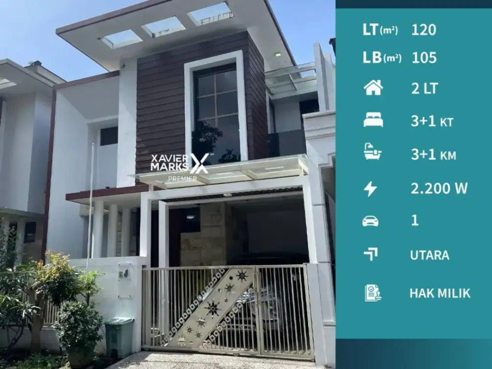 Dijual Rumah Modern 2 Lantai Fully Furnished di Permata Jingga Malang