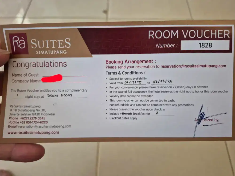 Voucher Kamar Hotel Bintang 5 di TB Simatupang