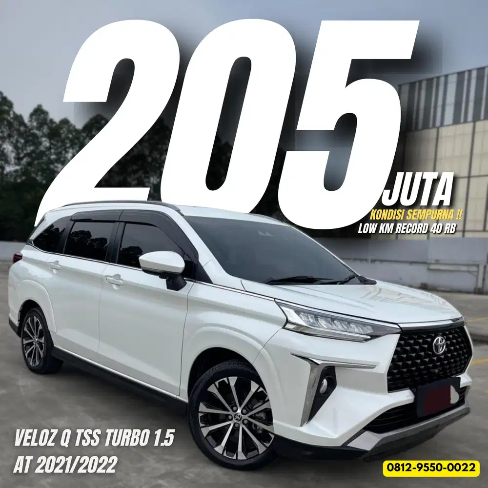 VELOZ Q TSS 1.5 AT 2021/2022 KM LOW 40rb Mulus Sangat terawat Istimewa