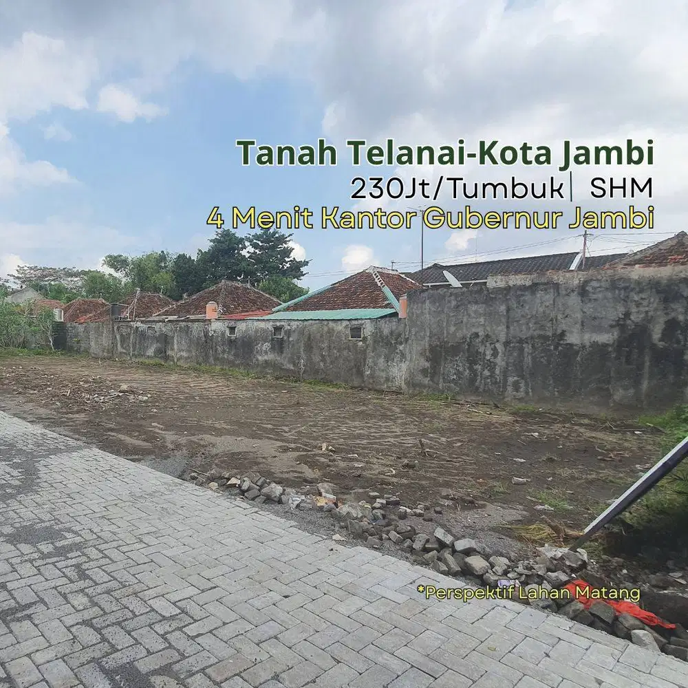 200 Meter Kantor Pajak Kota Jambi, Dijual Tanah Kota Baru, SHM Siap Ba