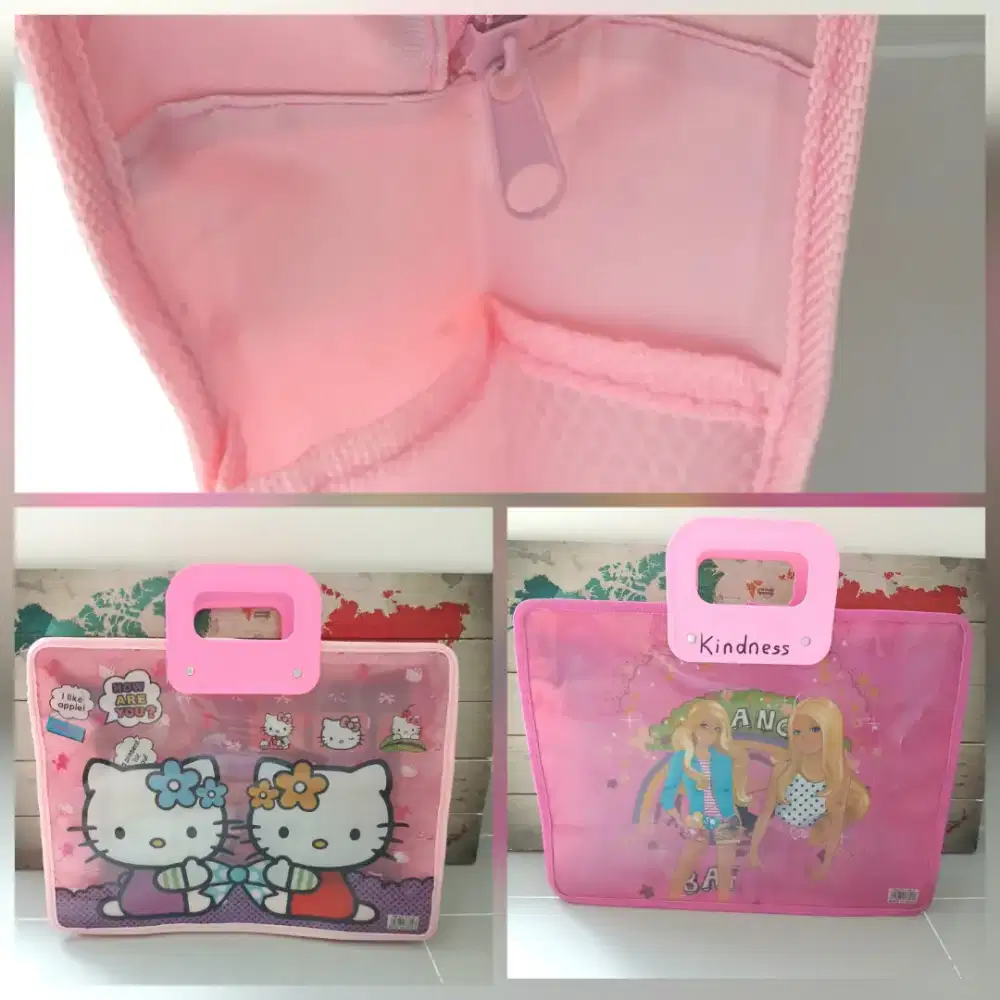 Tas map gagang Tas les dgn sleting, preloved