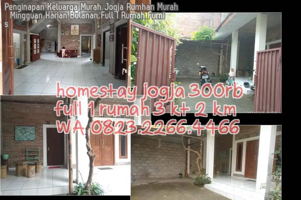 Penginapan Keluarga Murah Jogja Rumhan Murah  Mingguan Harian Bulanan