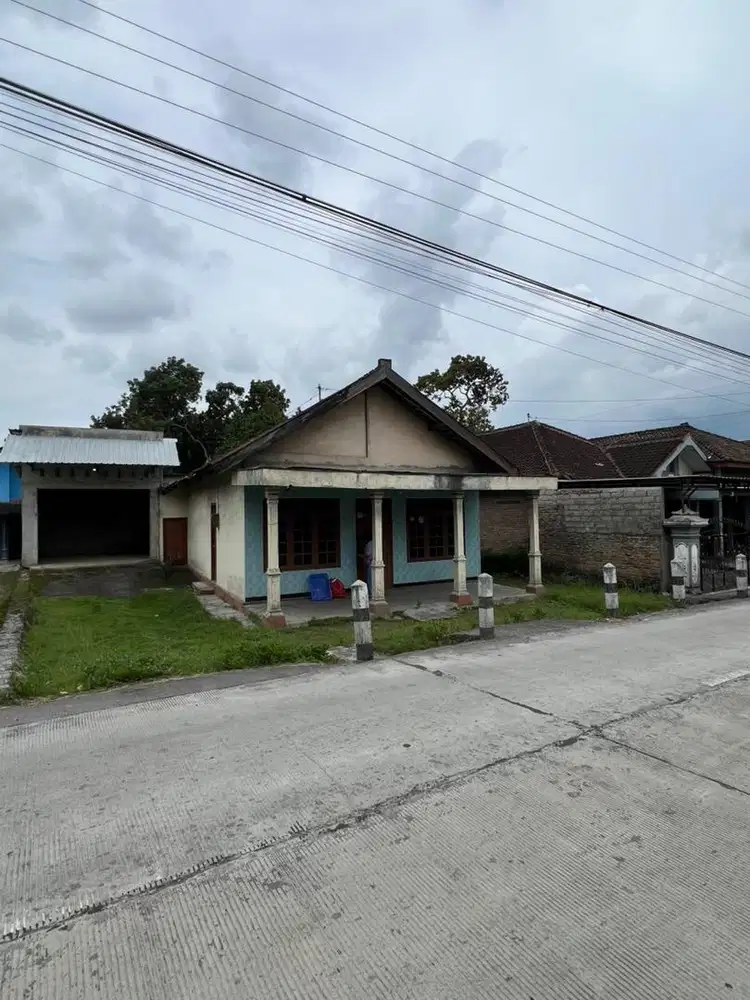 Jual cepat tanah 450m bonus rumah strategis pinggir jalan raya utama