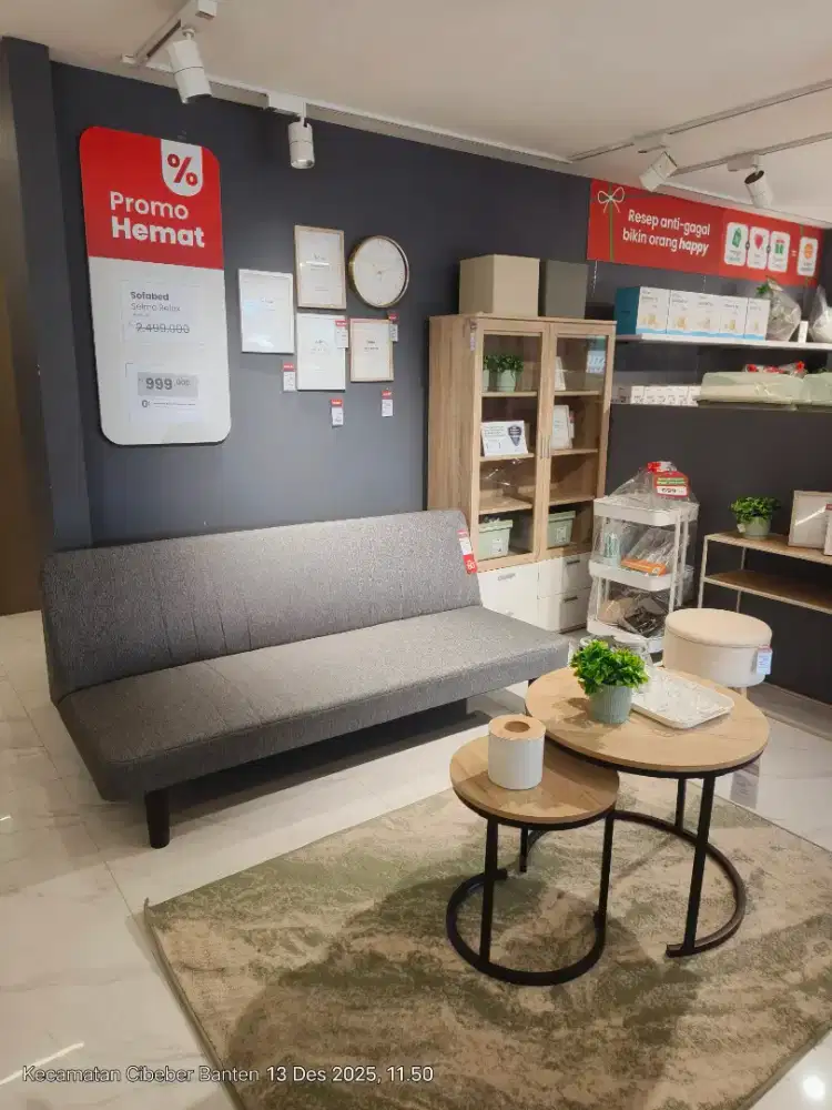 Promo 12.12 Akhir tahun SELMA Sofabed relax Grey Rp. 999.000