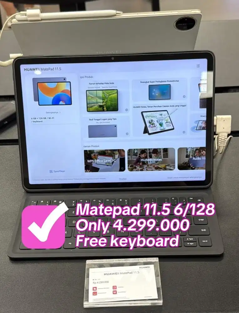 Huawei Matepad free Keyboard dan WPS level Pro