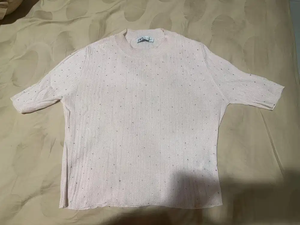 Baju zara knit ada payet size s