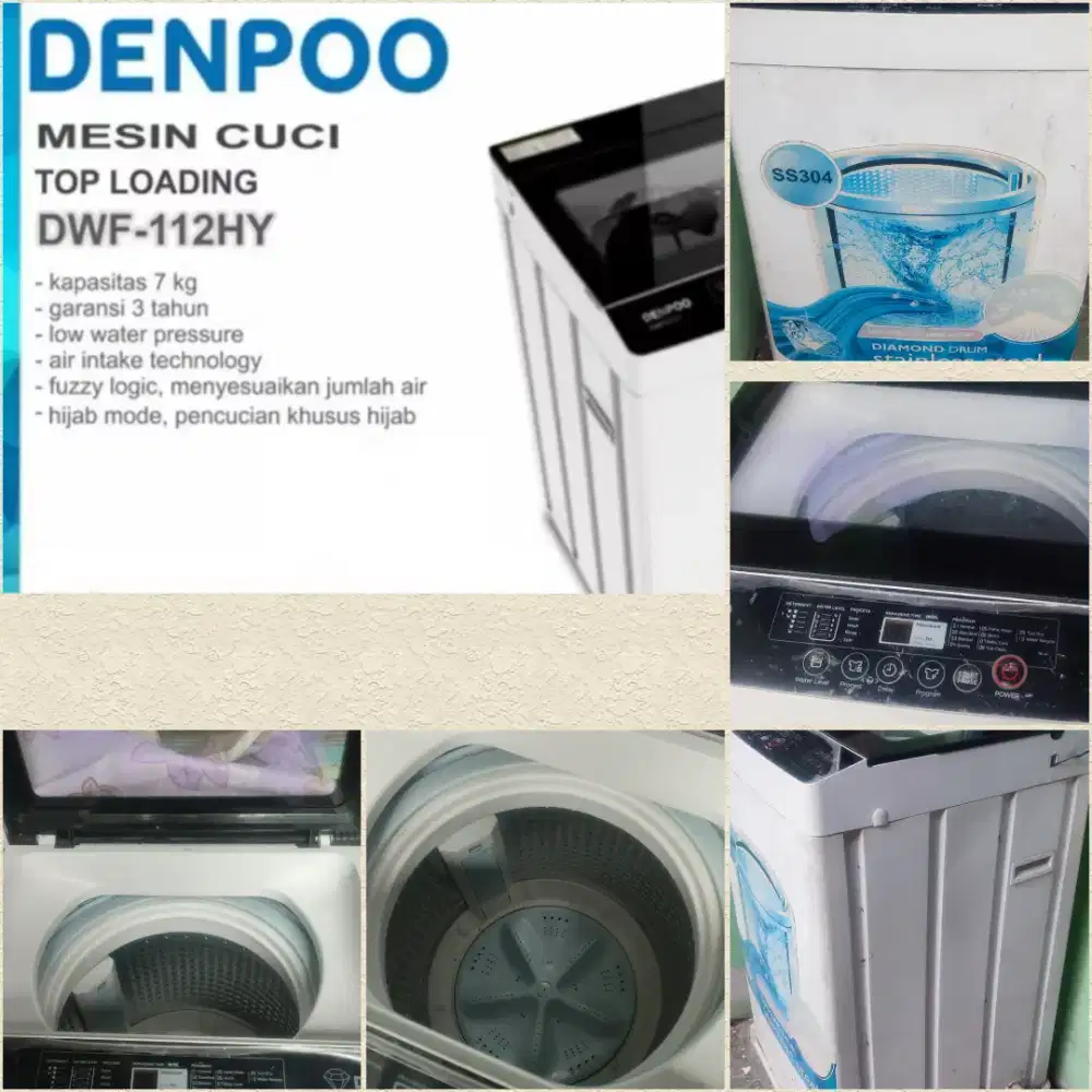 Mesin cuci denpo top loading 1 tabung