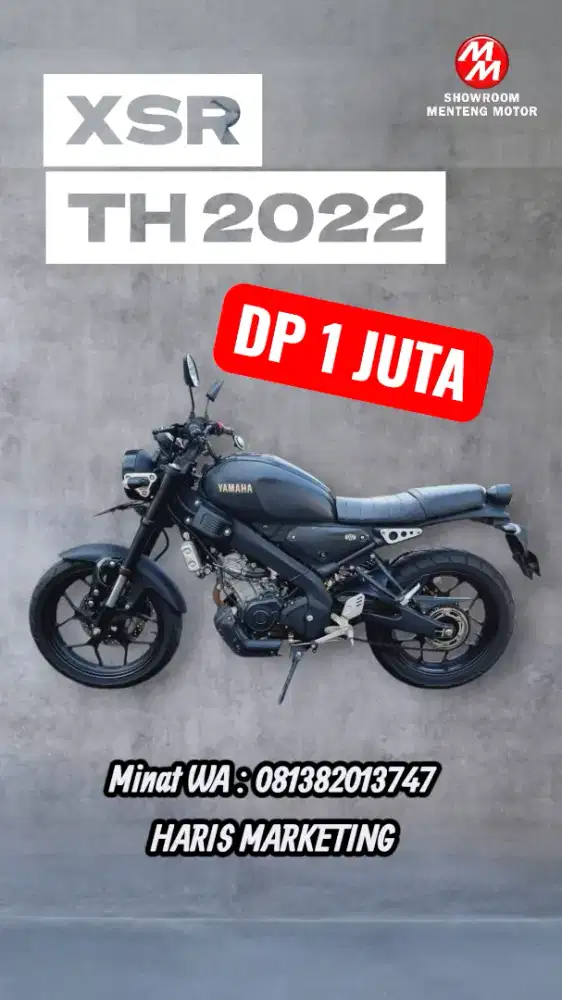 XSR HITAM TH 2022, DP 1 JUTA
