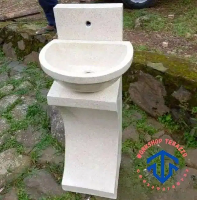 Washtafel Pedestal Terazzo Handmade Unik