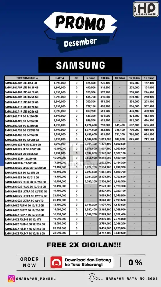 PROMO KREDIT SAMSUNG TANPA DP
