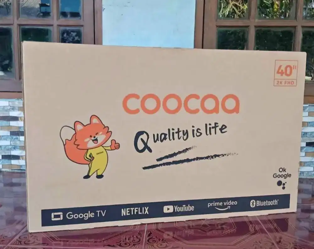 Tv coocaa 40 google tv baru youtube netflix