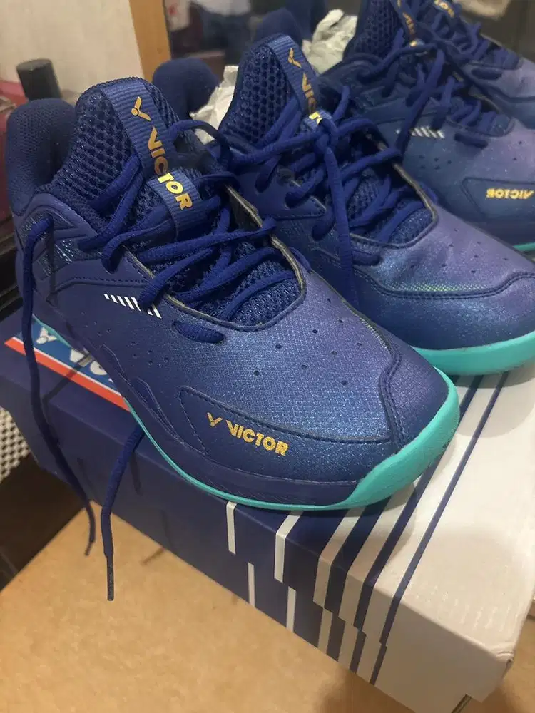 New Sepatu Badminton Victor P 8500 TD / P8500 TD B Blue Print