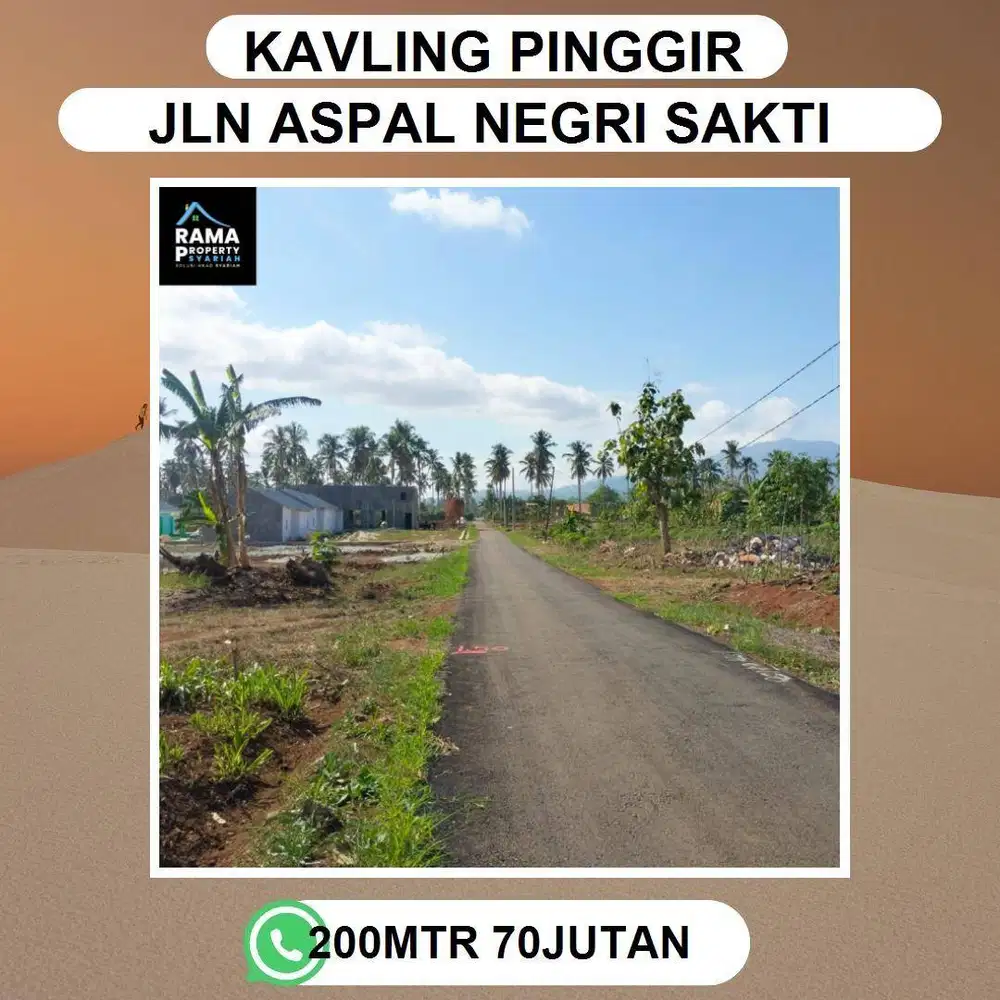 Tanah bangun Lokasi sangat strategis dipinggir jalan utama negri sakti