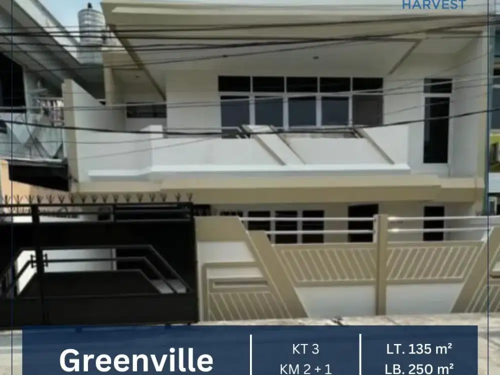 DISEWAKAN MURAH JARANG ADA RUMAH TINGGAL SIAP HUNI GREENVILLE JAKARTA BARAT