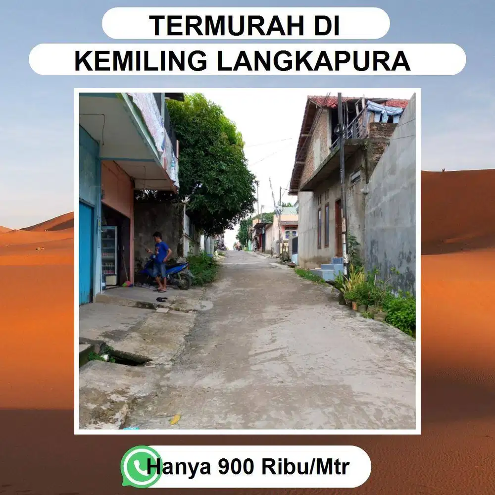TANAH DATAR SIAP BANGUN DI KEMILING MASIH MURAH BANGET NIH