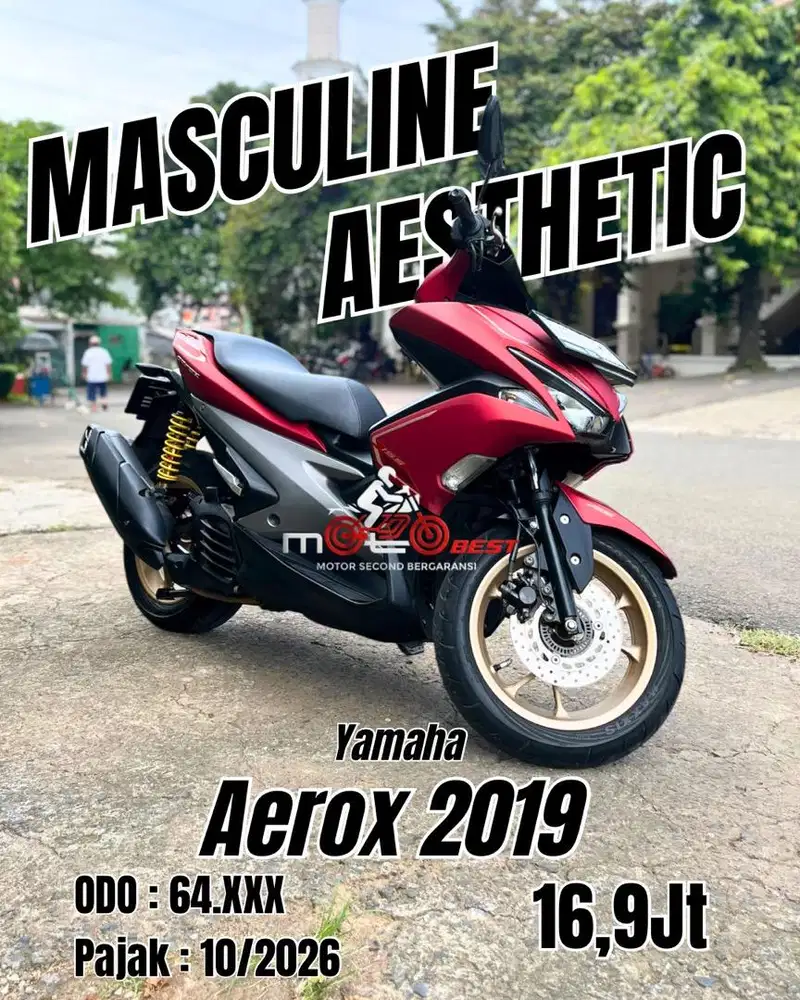 Yamaha Aerox Merah Doff Mulus ABS